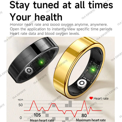 2026 Smart Ring Bluetooth Heart Rate Blood Oxygen Sleep Monitor 5ATM Waterproof Health Ring Fitness Tracker Ring Men Women For Android IOS Gift
