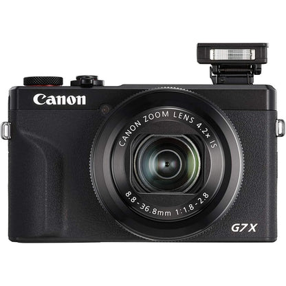 Canon PowerShot G7 X Mark III Digital Camera, 20.1MP 1-inch Sensor, 4K Video, 24-100mm f/1.8-2.8 Lens, Flip Touchscreen, Wi-Fi & Bluetooth, Black