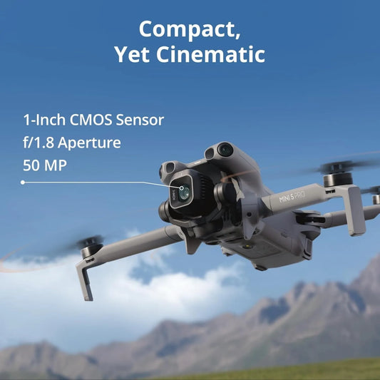 DJI Mini 5 Pro Fly More Combo Plus with DJI RC 2 + Extra Intelligent Flight Battery, 1-Inch CMOS 4K Drone, ActiveTrack 360°, Obstacle Sensing, Extended Flight Time