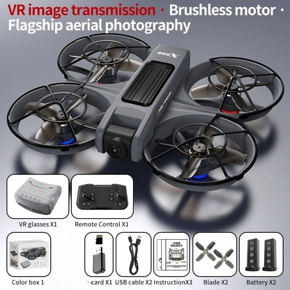 2026 New X226 Rechargeable VR Screen Display Drone, Brushless Motor Optical Flow Hover, Dual Lens Switch