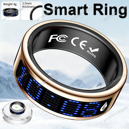 2026 Smart Ring Call Reminder Display Screen Heart Rate Blood Oxygen Sleep Monitor Gesture Control Rings Men Women Ship from USA