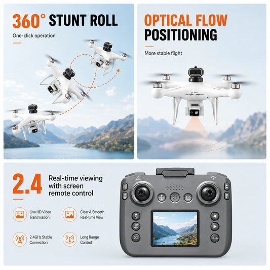 ZNLYRION RC Drone S116 Brushless Motor Long Flight Time WIFI Real Time Image Transmission Carry Bag Included