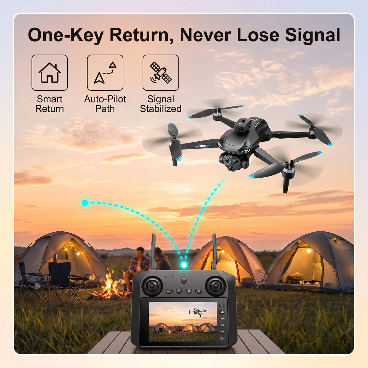 M33 MAX Professional 8k Aerial Camera Drone, Brushless Motor with Strong Wind Resistance, 90° ESC Adjustable 8K HD Lens, 4.5" Foldable Screen Control, Ideal for Stunning Autumn Landscapes.