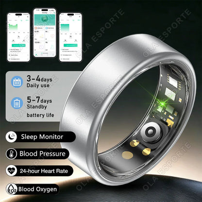 2026 Luxury Smart Ring for Couple Gift Heart Rate Monitor Smartring Men Women ip68 Waterpoof Decration Ring 100+Sport Modes