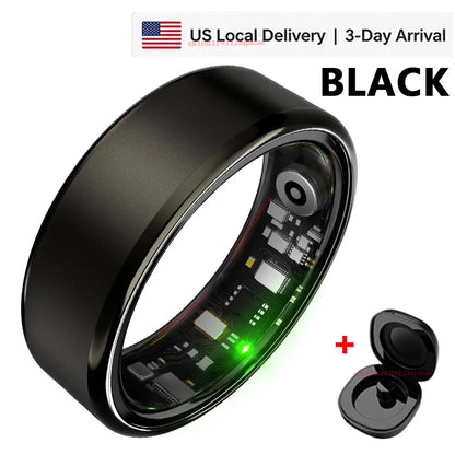 2026 Smart Ring Bluetooth Heart Rate Blood Oxygen Sleep Monitor 5ATM Waterproof Health Ring Fitness Tracker Ring Men Women For Android IOS Gift