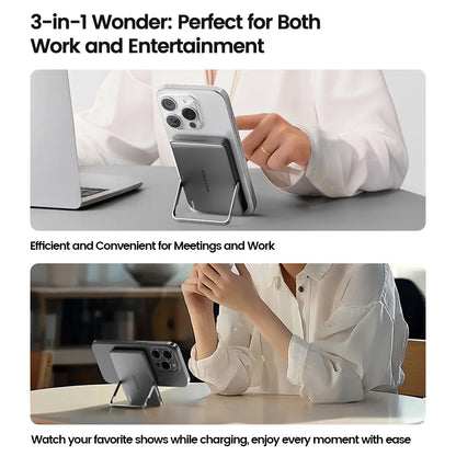 MOVESPEED S05Pro Magnetic Power Bank 5000mAh Wireless Portable External Battery with Stand for MagSafe PowerBank for iPhone 16