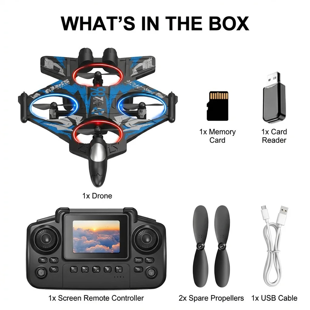 YL85 Standard Control - YL86 Screen Control Toy Drone, 2 Batteries Optional, Dual Control, Gift Option, Suitable for Ages 8 and up, Outdoor Toy, Available in Red and Blue.
