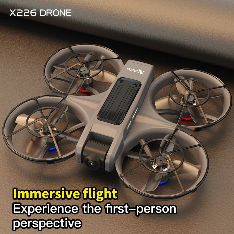 2026 New X226 Rechargeable VR Screen Display Drone, Brushless Motor Optical Flow Hover, Dual Lens Switch