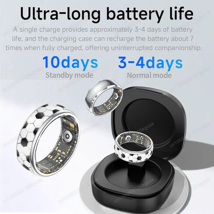 2026 Smart Ring Bluetooth Call Vibration Alarm Heart Rate Blood Oxygen Monitor 5ATM Waterproof Health Ring Men Women For Andorid Gift R09