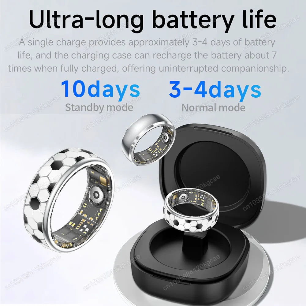2026 Smart Ring Incoming Call Vibration Alert Gesture Swipe Video Messages Reminder Heart Rate Blood Oxygen Menstrual Cycle Health Monitor Smartring Men Women