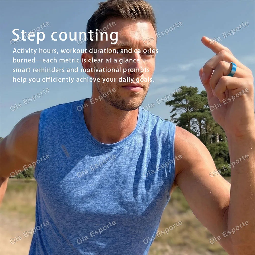Smart Ring Men Women Heart Rate Blood Oxygen Monitor 5ATM Waterproof Multiple sports modes Step counting For Android iOS 2026 NEW R12