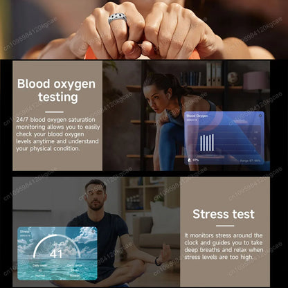 2026 Smart Ring Incoming Call Vibration Alert Gesture Swipe Video Messages Reminder Heart Rate Blood Oxygen Menstrual Cycle Health Monitor Smartring Men Women
