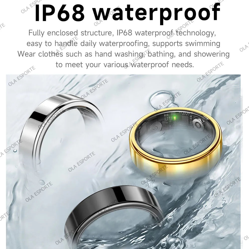 2026 Smart Ring Bluetooth Heart Rate Blood Oxygen Sleep Monitor 5ATM Waterproof Health Ring Fitness Tracker Ring Men Women For Android IOS Gift