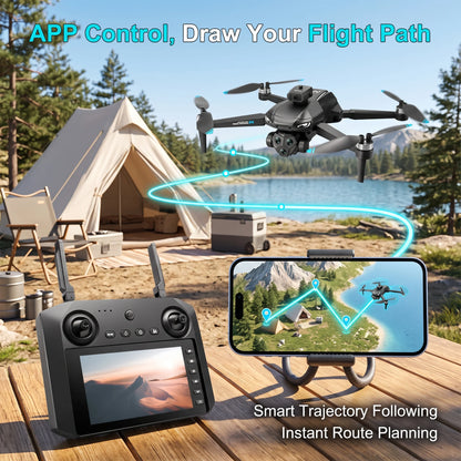 M33 MAX Professional 8k Aerial Camera Drone, Brushless Motor with Strong Wind Resistance, 90° ESC Adjustable 8K HD Lens, 4.5" Foldable Screen Control, Ideal for Stunning Autumn Landscapes.