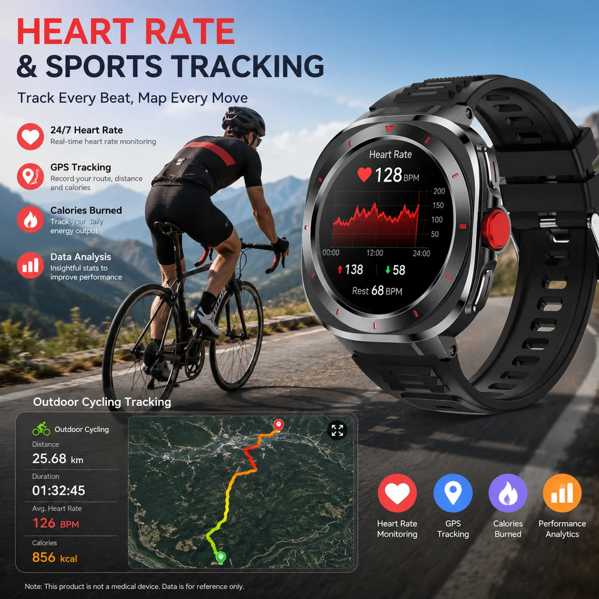 Smart Watch for Men Women Fitness Tracker, Bluetooth Call Smartwatch with Heart Rate & SpO2 Monitor, Sleep Tracker, 100+ Sports Modes, IP68 Waterproof, Long Battery Life Activity Tracker