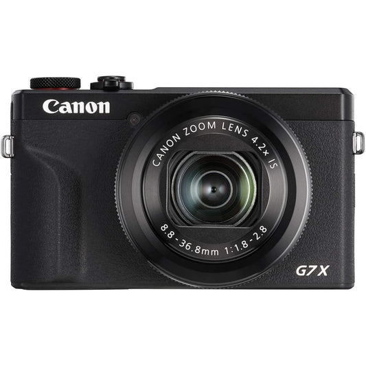Canon PowerShot G7 X Mark III Digital Camera, 20.1MP 1-inch Sensor, 4K Video, 24-100mm f/1.8-2.8 Lens, Flip Touchscreen, Wi-Fi & Bluetooth, Black