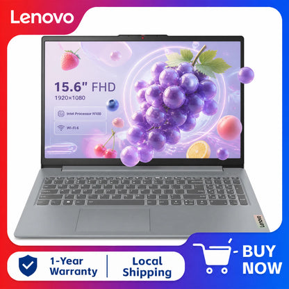 Lenovo IdeaPad Slim 3i 15.6" Full HD Laptop, Intel N100, 4GB RAM, 128GB SSD, Windows 11 Home , Arctic Grey