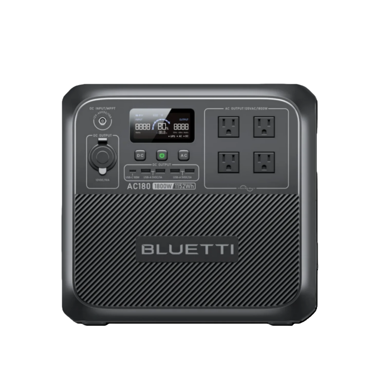 【Brand New】BLUETTI AC180 1152Wh 1800W Portable Power Station LiFePO4 Solar Generator 3500+ Cycles For Camping Hiking Fish