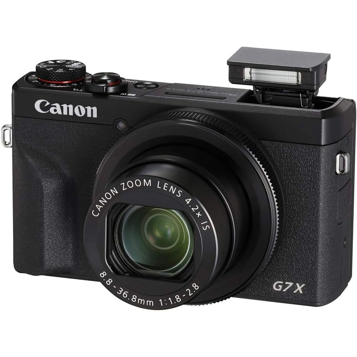 Canon PowerShot G7 X Mark III Digital Camera, 20.1MP 1-inch Sensor, 4K Video, 24-100mm f/1.8-2.8 Lens, Flip Touchscreen, Wi-Fi & Bluetooth, Black