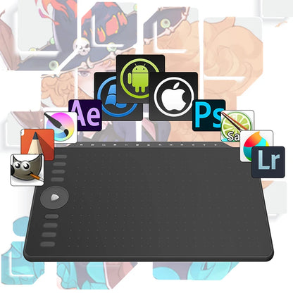 GAOMON Graphics Tablet M1220 12 Inch Large Pen Tablets Multimedia Keys for Drawing wIth PC Laptop MacOS Windows Android Phone,