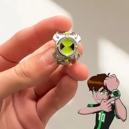 Anime Ben 10 Omnitrix Cosplay Ring Unisex Punk Goth Trendy Personality Finger Rings Jewelry Accessories