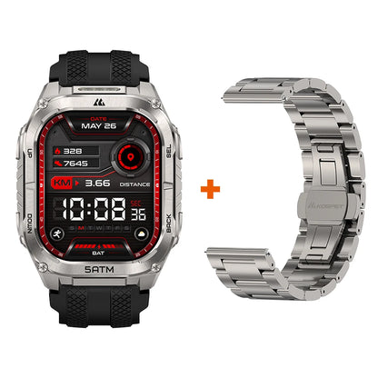KOSPET TANK M4C Advanced GPS Smartwatch for Men MIL-STD-810H Tough 5ATM Waterproof Integrated Flashlight & Health Tracking