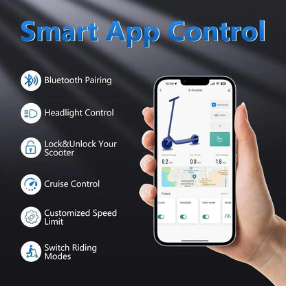 AOVOPRO ESMAX Electric Scooter 500W 22mph Adult APP Smart Scooter 28miles Shock-absorbing Anti-skid Folding Electric Scooter