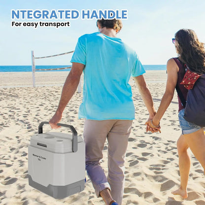 TWISTER.CK Portable 35Qt Car Refrigerator – 12V/AC/DC Electric Cooler with Heating Mode, 33L Capacity for Camping, RV, Truck, Boating & Road Trips