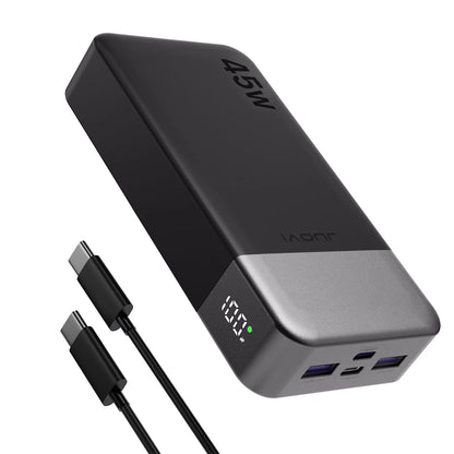 20000mAh Power Bank JUOVI J2621 Portable Charger 45W PD3.0 QC 4.0 Fast Charging Battery Pack with LED Display for iPhone 16 17