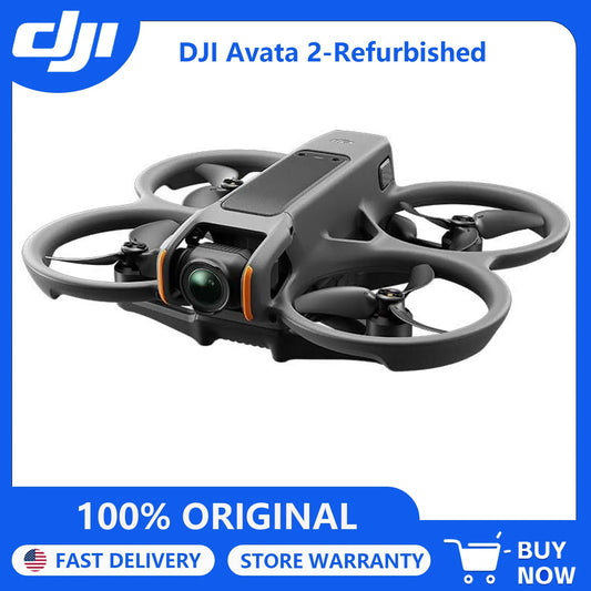 Refurbished DJI Avata 2 Drones Fly More Combo - 4K FPV Camera Adult Drone Set with Extended Flight Time