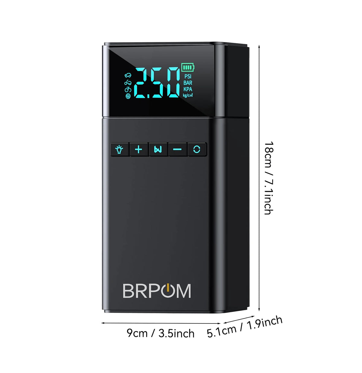 8500A/9000A Peak Current, 150 PSI Multi-Functional Portable Car Battery Starter, Compressor, and Air Injector/Portable Compressor with LED Display (ALL GAS, 8.0L Diesel)