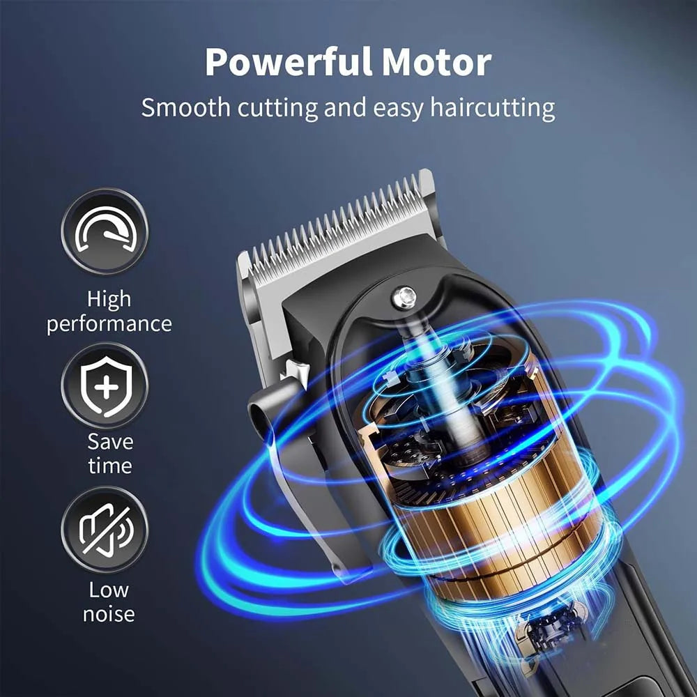 Professional Barber Electric Hair clipper LED display screen UBS charging Trimmer Powerful electric hair clipper trimmer tool