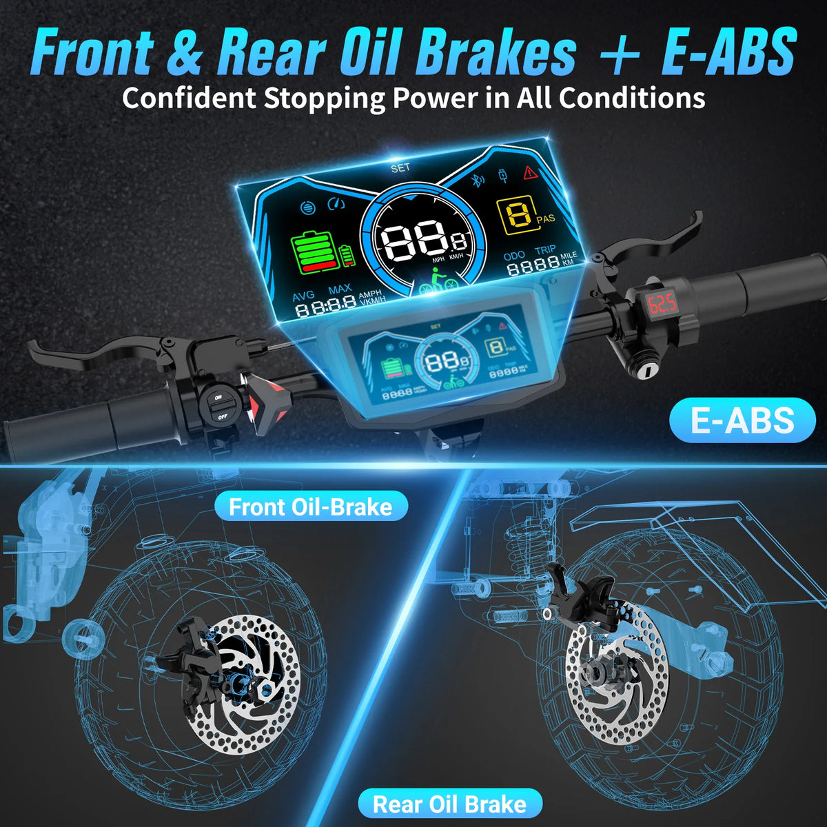 ONECNA GT7 Electric Scooters Adults- 5600W Dual Motor, 45 MPH Fast Escooter 55 Miles Long Range Battery E Scooter for Adult, 11 Inches Off Road Tires Foldable E-Scooters