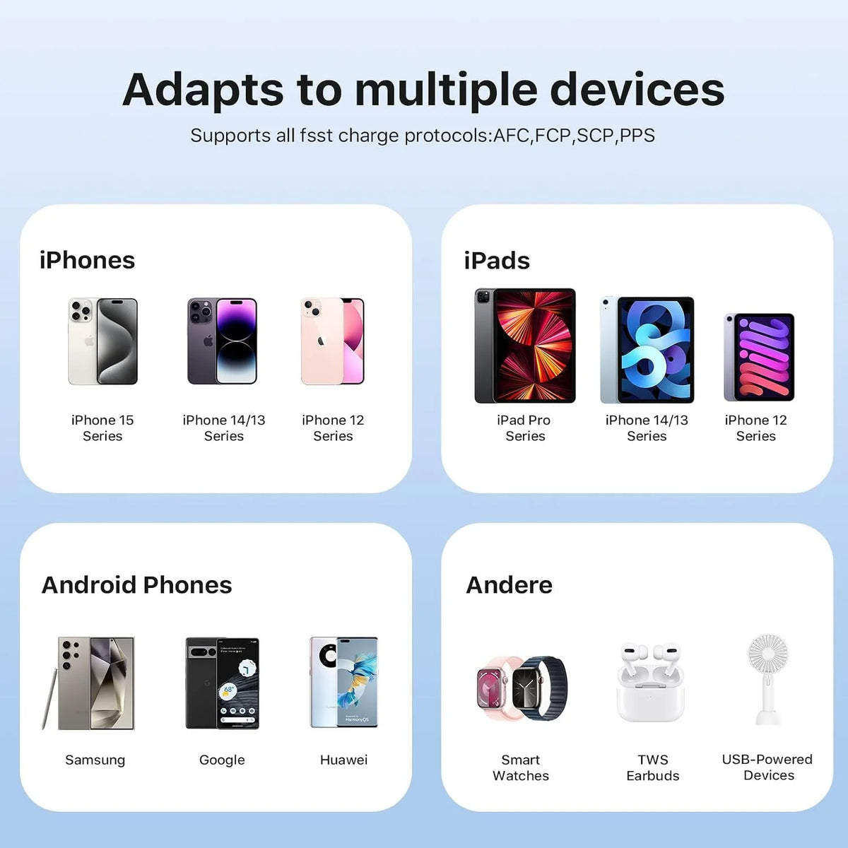 JUOVI Power Bank 10000mAh 35W External Battery Quick Charge Portable Charger PD 3.0 and QC 4.0 USB C Portable Battery for iPhone 17 16 15 14 13 Series Galaxy Tablets Etc