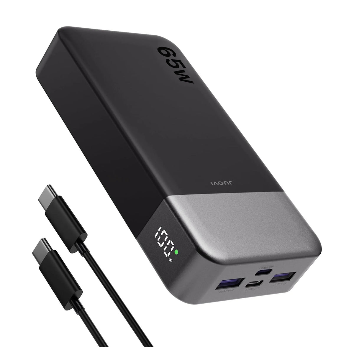 JUOVI Portable Charger 65W 20000mAh Power Bank Compact USB C Laptop Power Bank Fast Charging Battery Pack for Laptop MacBook Dell XPS iPad Tablet Steam Deck iPhone Series Samsung Switch