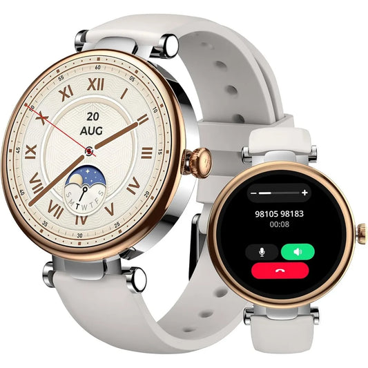 AMOLED Display Watch: Fitness Tracker, Bluetooth Calling, Waterproof, Sleep & Stress, Sports Modes, Customizable Faces