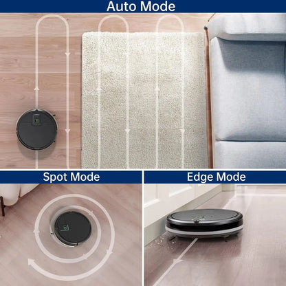 Robot Vacuum for Pet Hair with Tangle-Free Suction, Upgraded Robotic Vacuum Cleaner, 120-Minute Runtime, Self-Charging Vacuum for Home Hard Floors