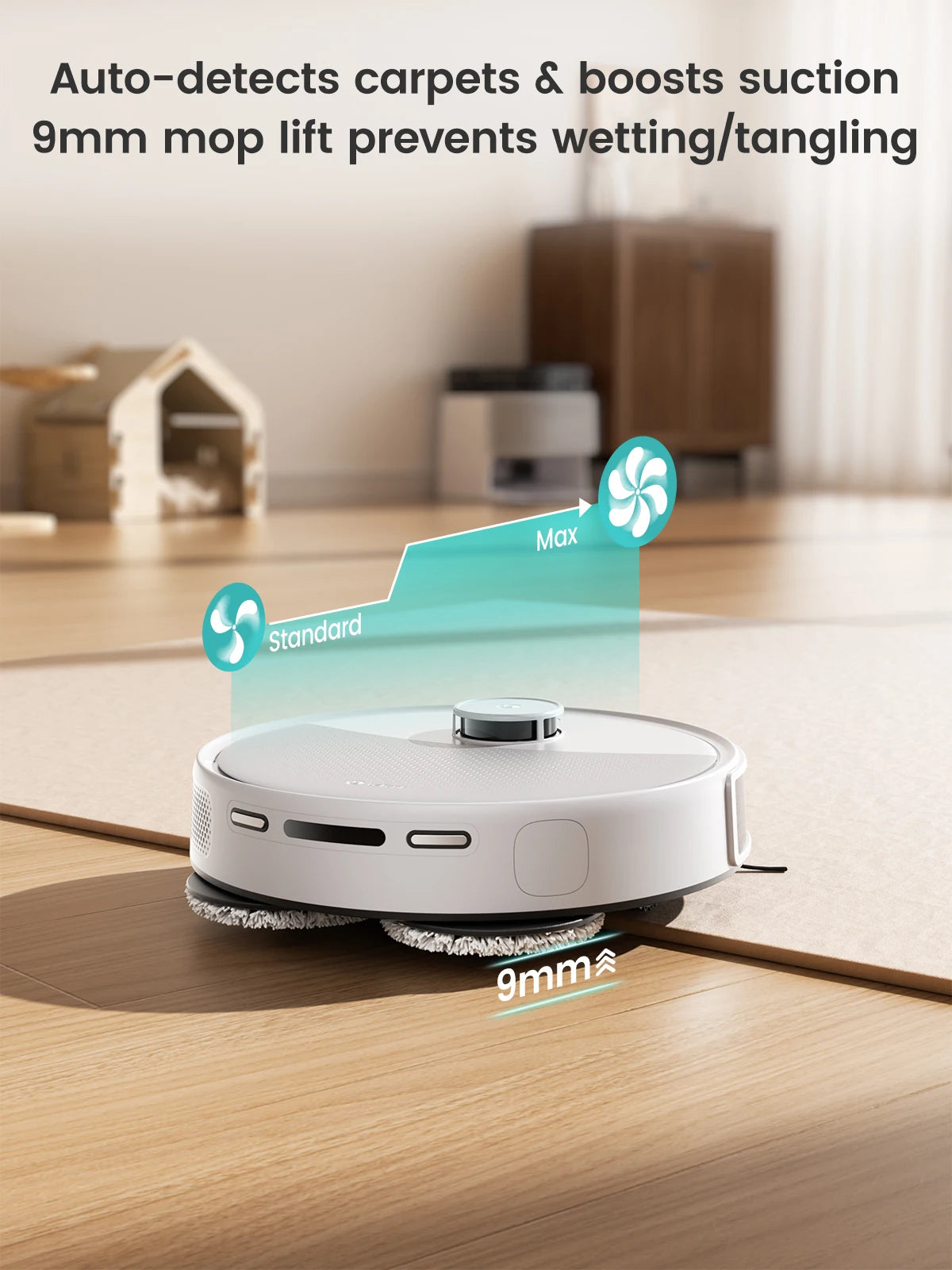 Lefant M3L Robot Vacuum Cleaner and Mop, 10000Pa Suction, 90-Day Self-Emptying, Auto Mop Washing, Obstacle Avoidance, All-in-One for Pet Hair Carpet, 5G WiFi Alexa/APP/iWatch Control, 220 Min Battery, Double Rotary Cloth