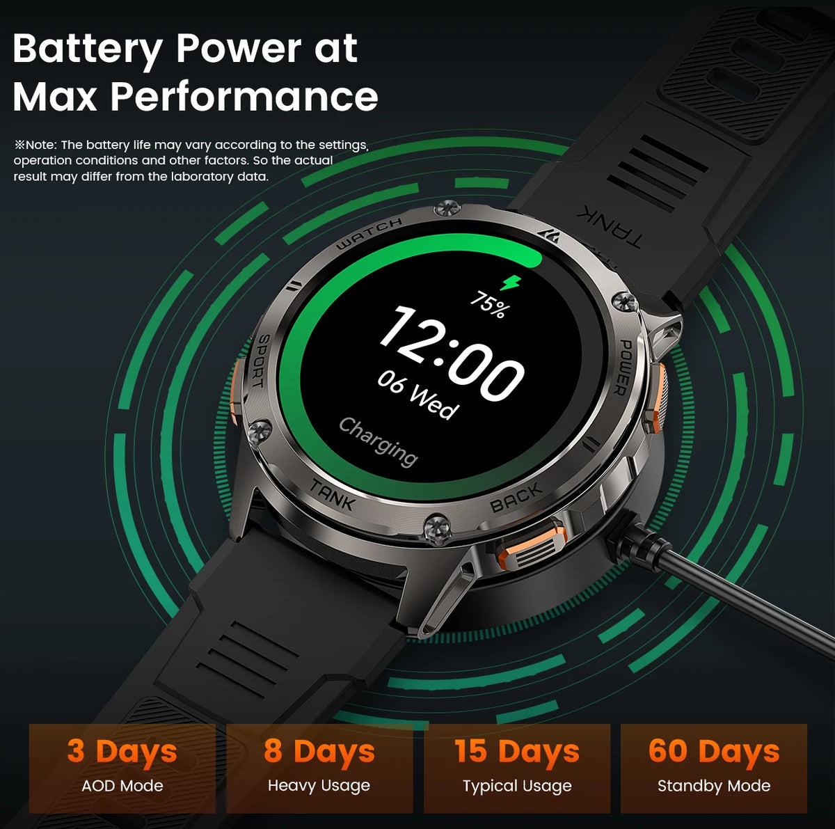 [Hot Selling] KOSPET TANK T3 Smart Watch For Men with Call and Text Digital Fitness Watches AMOLED AI Voice AOD BluetoothTracker