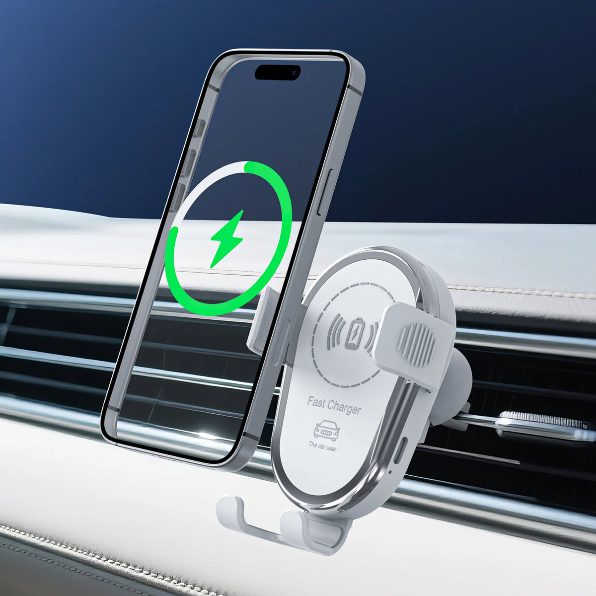 Wireless Car Charger Magnetic Air Vent Fast Charging Phone Holder for iPhone 17 Pro Max 16 15 Samsung Android Phones