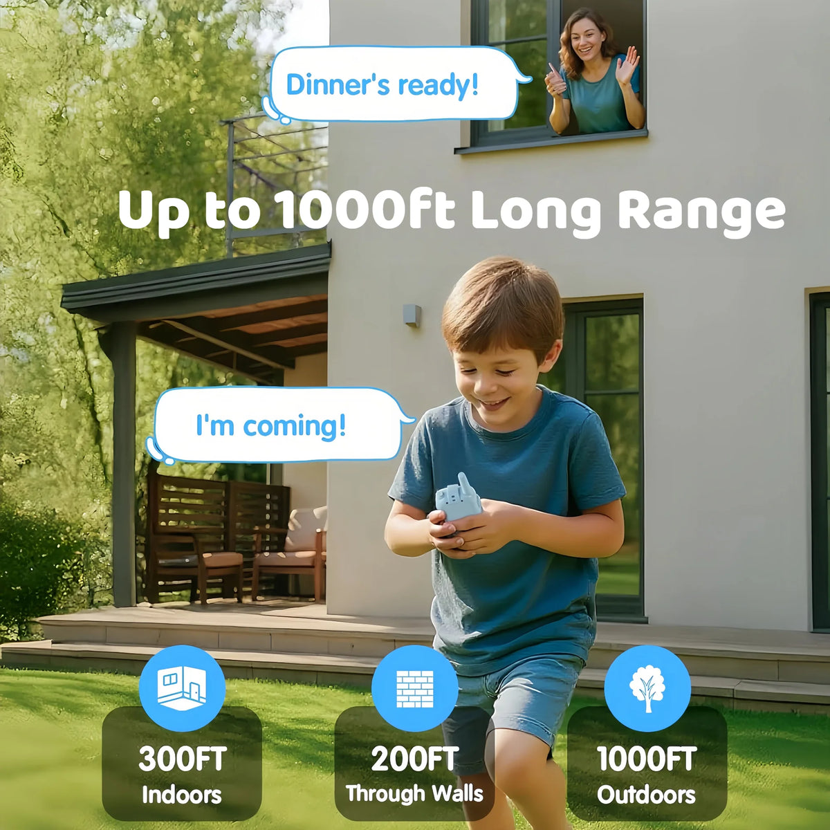 Video Walkie Talkie Gift Set 2 Pack HD Video Call Rechargeable Photo Voice Share Long Range No WiFi with Star Charms for Kids Birthday Outdoor Gift