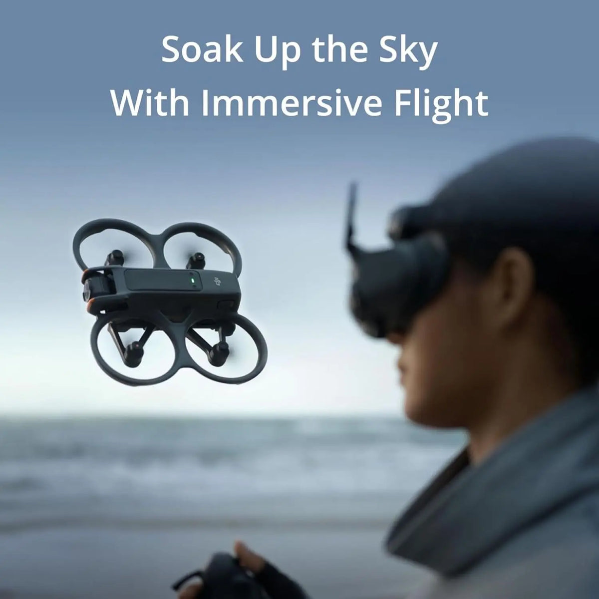 Refurbished Used  DJI Avata 2 Fly Smart Combo FPV Drone with 4K Camera Includes Goggles N3 RC Motion 3 Built-in Propeller Guard Immersive Flight Experience Easy Flip Roll