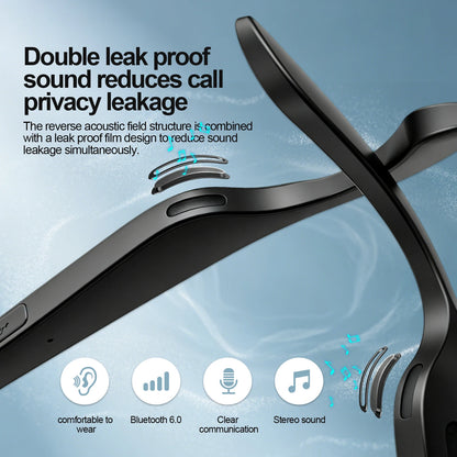 Bluetooth Smart Audio Glasses, Wireless Open-Ear Sunglasses with Built-In Speakers and Microphone, Hands-Free Music & Phone Calls, Portable Sports Eyewear for Running, Cycling, Gym, Cooking, Driving, Travel, Work, iPhone Andr
