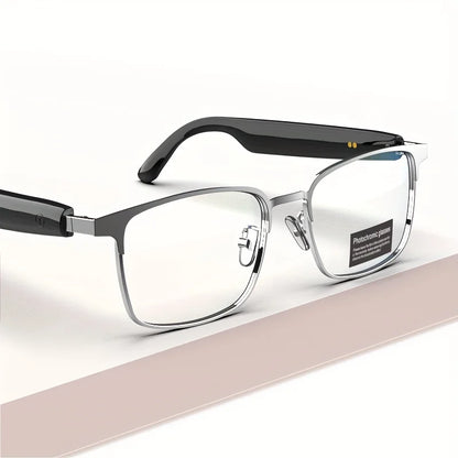 Bluetooth Smart Audio Glasses Photochromic Lens Open Ear Headphones Hands-free Calling Music Remote Shutter Smart Glasses for Men Women