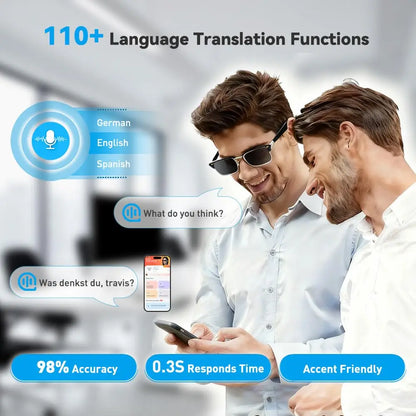 Smart Glasses with Speaker, Bluetooth glasses for Men and Women with Outdoor UV Protection,Support Voice Assistant/Android/Mac