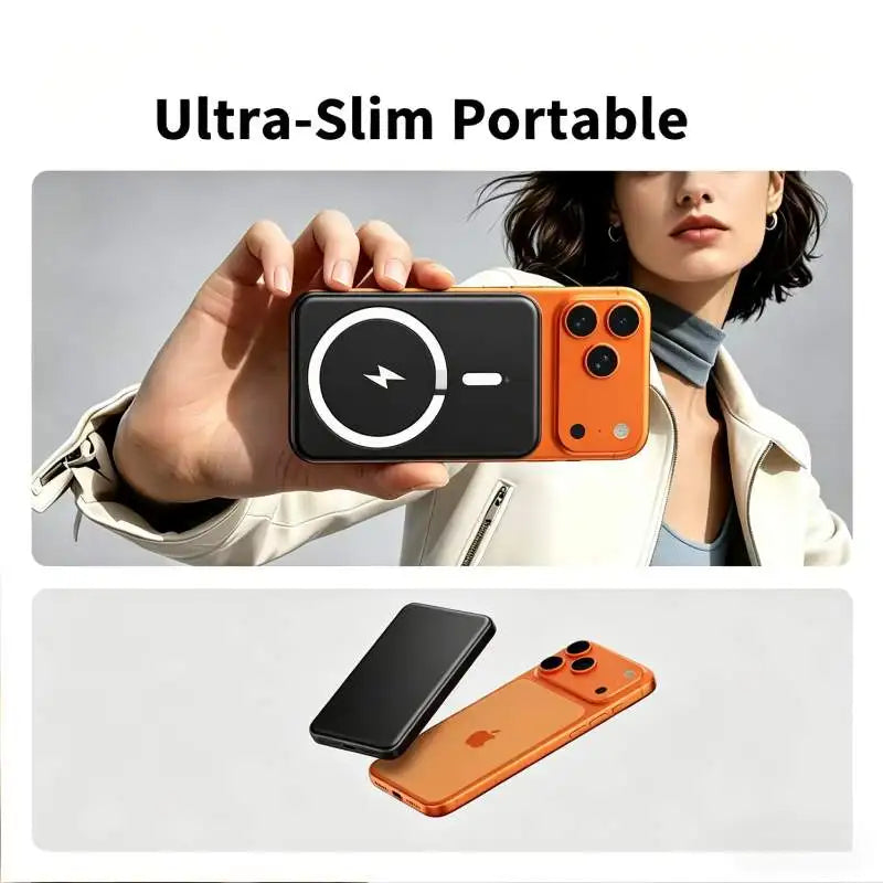 Magnetic Wireless Power Bank 10000mAh 25W Fast Charging Portable Charger Compatible with iPhone 17/16/15/14/13/12/11 Pro Max MagSafe Battery Pack for Trave