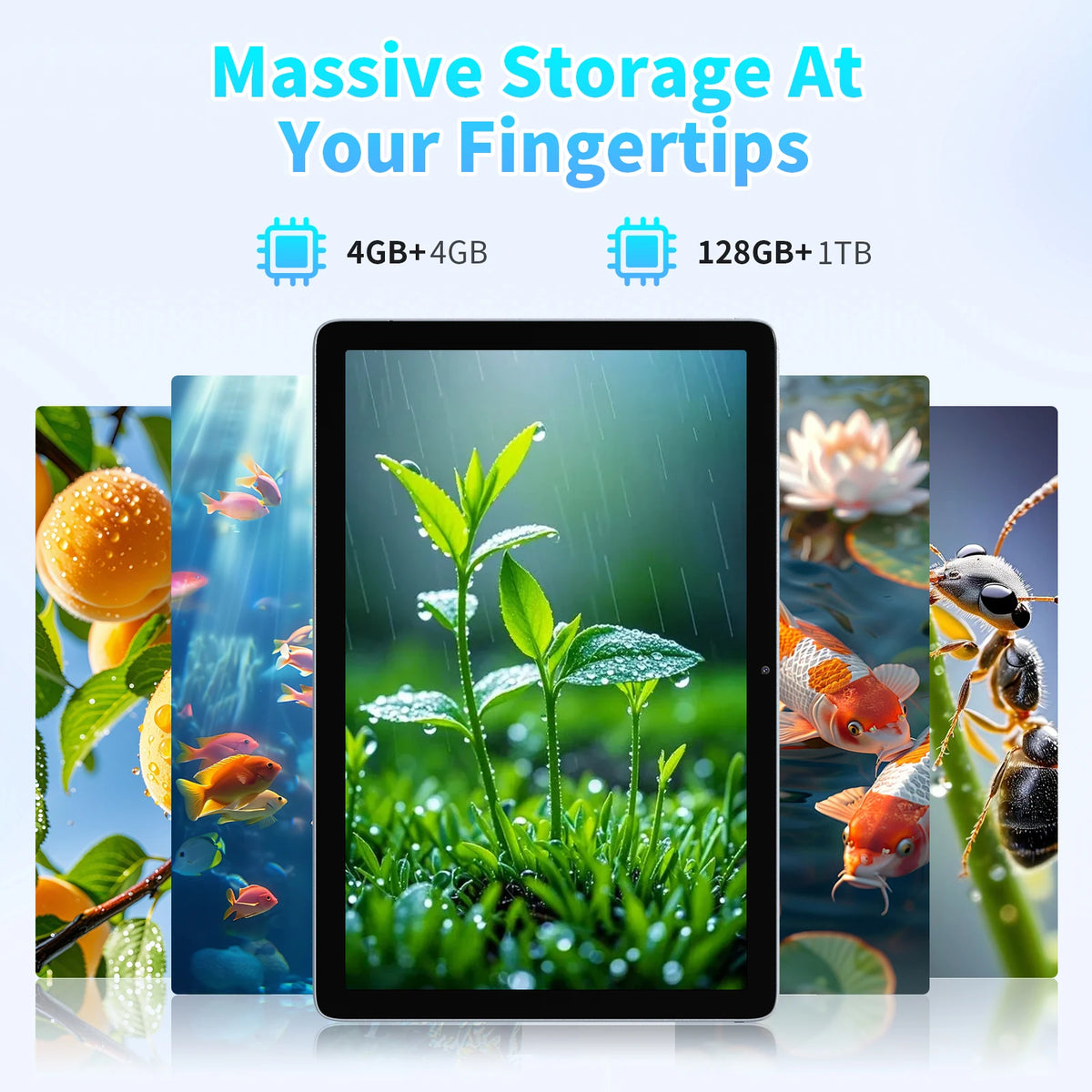 PRITOM Android Tablet with Keyboard, Android 15 Tablet with 16GB(4GB Physical + 12GB Virtual)+128GB+1TB Expand, 10 Inch Tablet PC with 8-Core, 5G WiFi, 8000mAh, 2-in-1 Tablet with Case, Mouse, Stylus(Black)