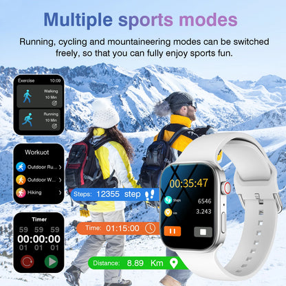 2026 New Smart Watch, Wireless Call, Outdoor Fitness Tracker, Sports Mode, Steps, Sedentary Reminder,  Music Control, Suitable for Android & Iphone,Christmas/New Year/Birthday Watch Gifts