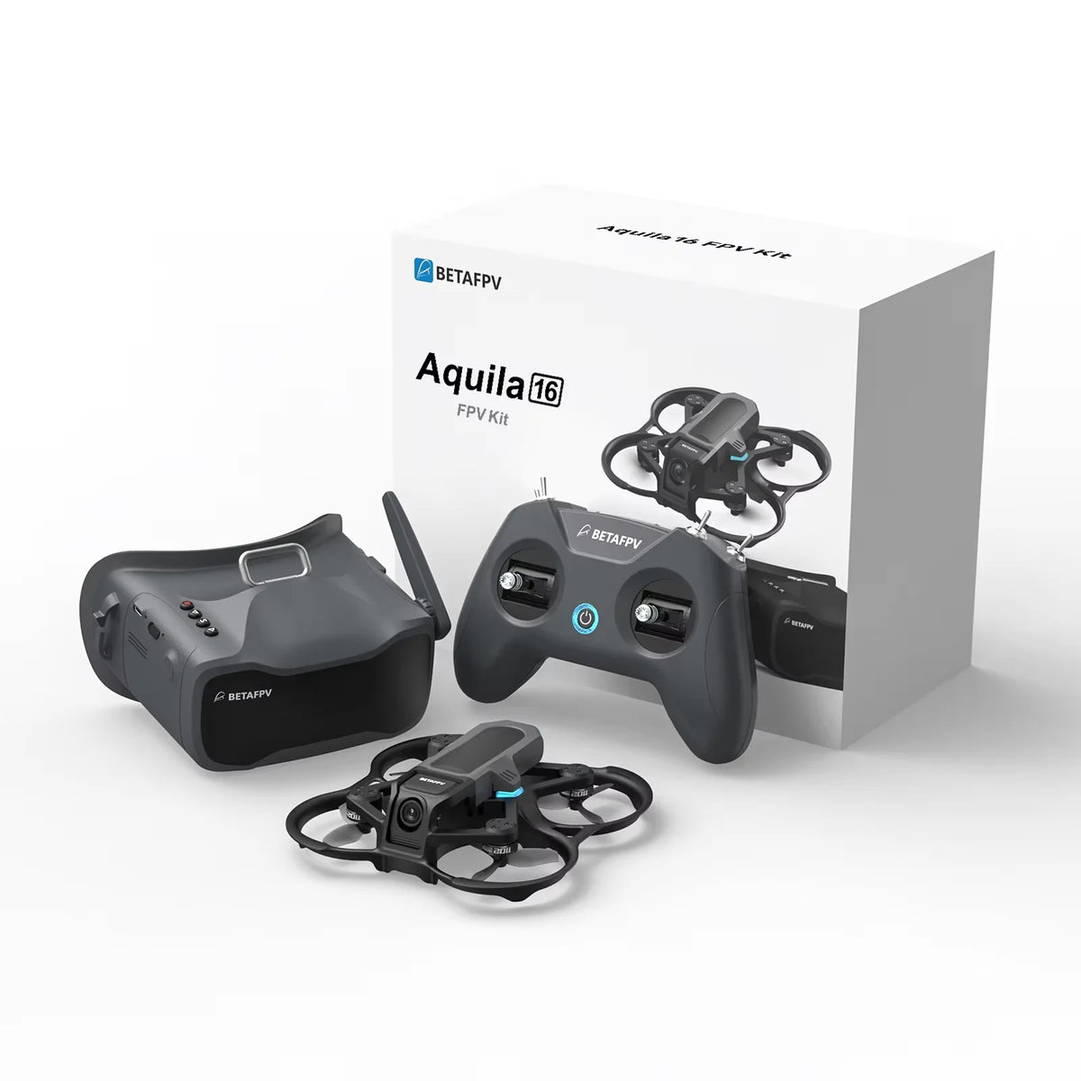 BETAFPV Aquila16 FPV Kit Set+1100mAh Battery 2PCS * 2+6 Port Charger+BT2.0 Male Female Adapter Cable 6PCS FPV Drone Mini Drone Fpv