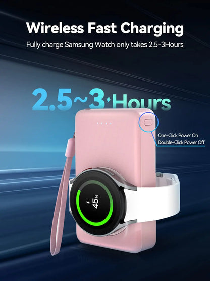 NEWDERY 4000mAh Portable Charger for Samsung Galaxy  8/8 Classic/7/Ultra/6/6 Classic/5/5 Pro/4/3,Active 2/1 Watch Charger Power Bank